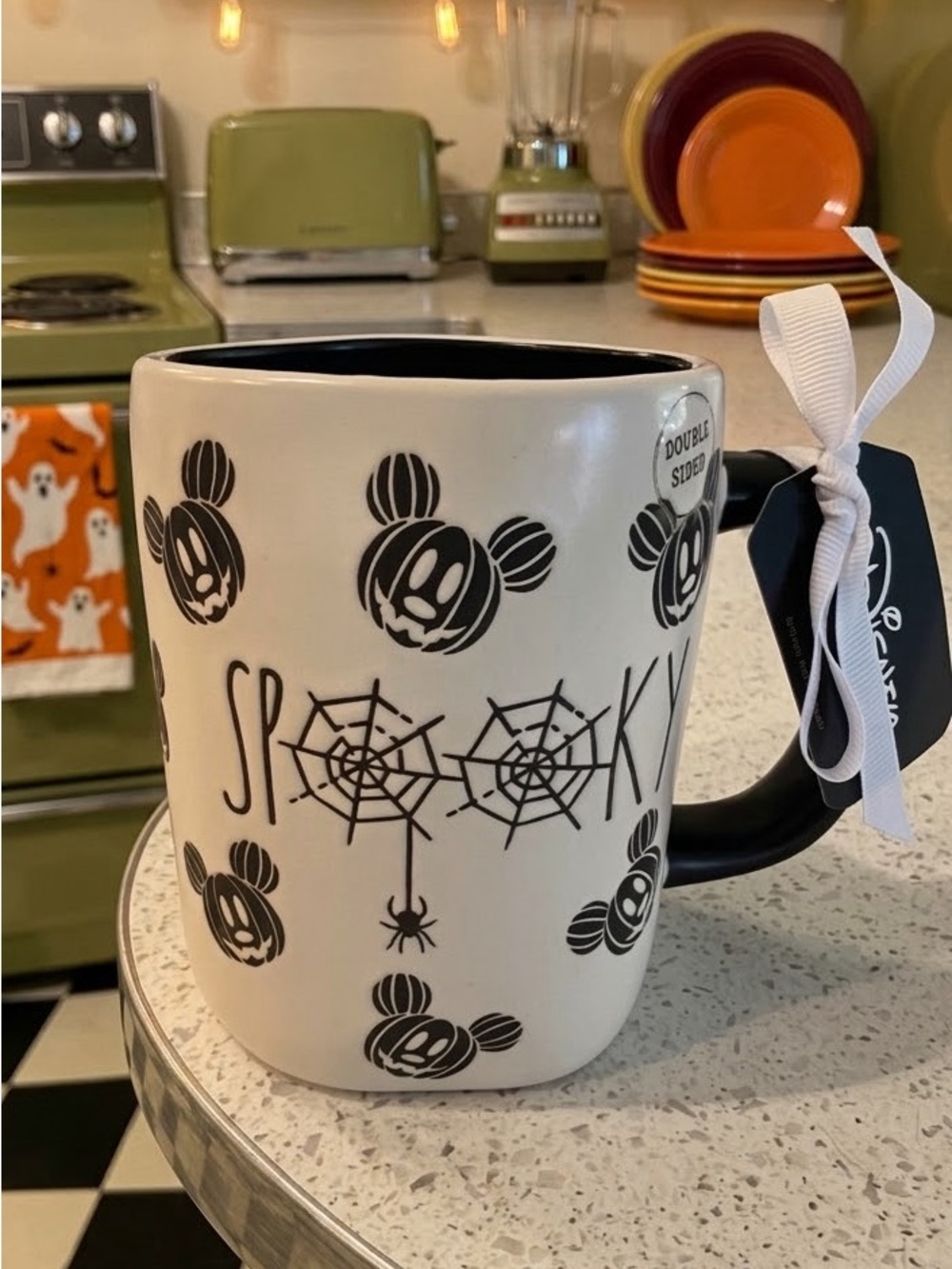 Disney Black & White 'Spooky' Halloween Ceramic Mug